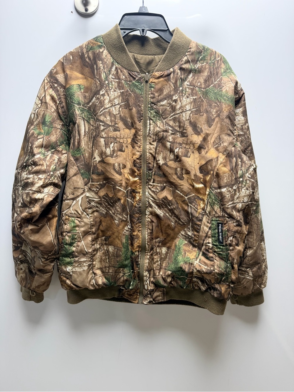 Realtree Kids Camo Bomber Jacket in Brown & Green